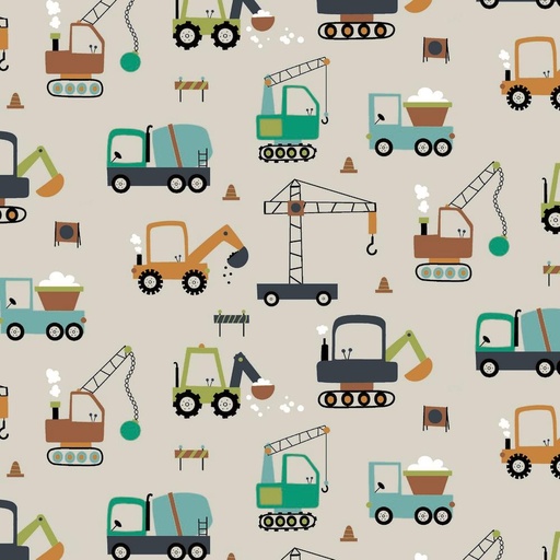 [9522006] Cotton, construction vehicles, sand