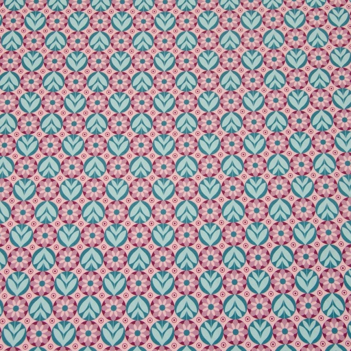 [A1450/38] Cotton woven fabric | Fantasia 1 by Hilco | pink, blue