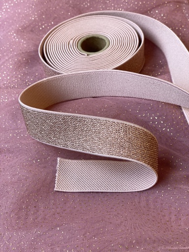 [957462] Prym | elastic band | Glitter, Rose | 25mm