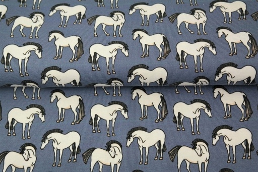 [21611-09] Jersey | Horses all over by Stenzo | blau