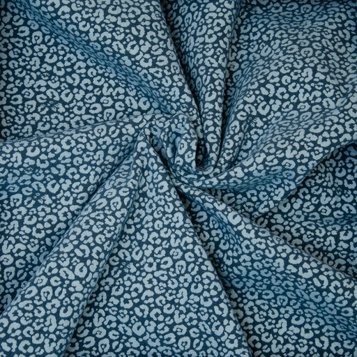 [3466/80] Jersey jacquard | Belinda de Hilco | bleu, fleuri