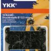 YKK 86077 Annäh-Druckknöpfe Messing 12,5 mm schwarz, 16 Stück