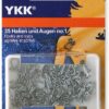 YKK 86129 Federhaken & Augen 8,0 mm/Nr. 1 silber, 35 Stück