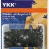 YKK 86126 Federhaken & Augen 8,0 mm / Nr. 1 schwarz, 35 Stüc